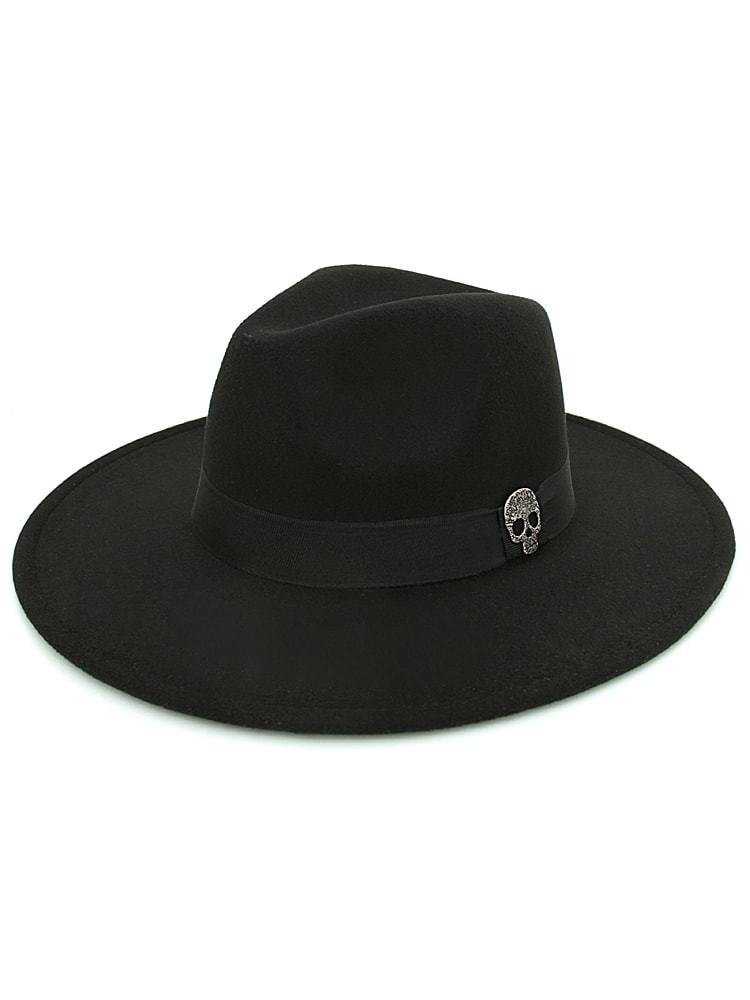 Chapéu Fedora Skull aba 8 cm 22359