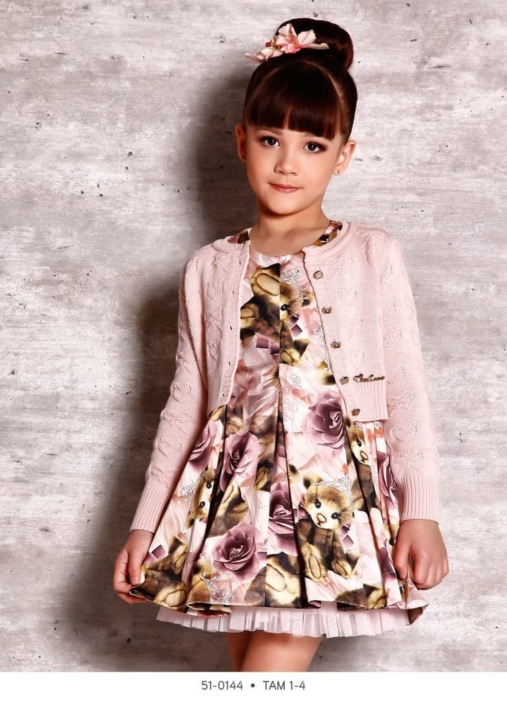 vestido infantil manga princesa