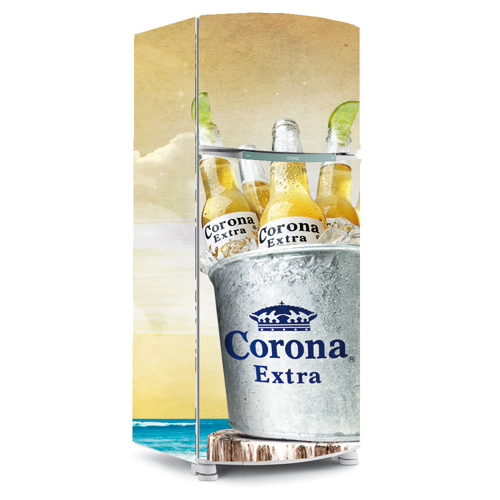 Adesivo para envelopamento de Geladeira Corona Arte e Cores Adesivo De Geladeira E Fogao ~ Adesivo para envelopamento de Geladeira Corona Arte e Cores