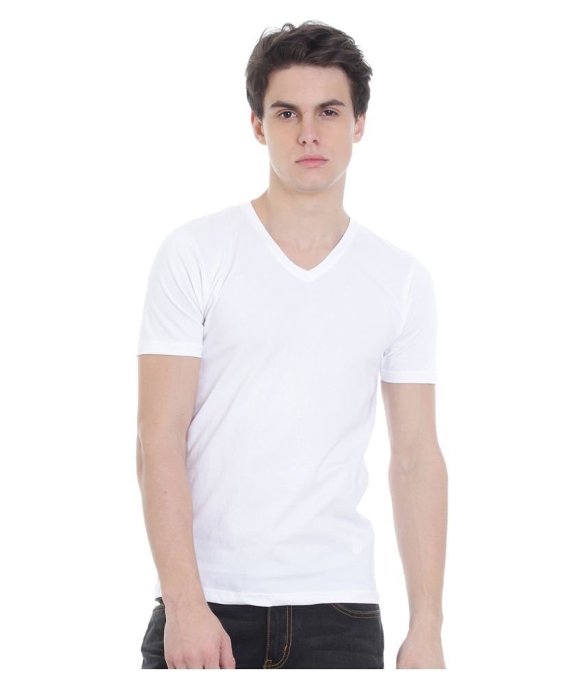 polo blanco cuello v hombre