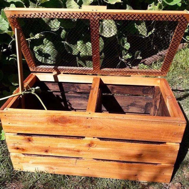 Compostera sin fondo con tapa - Comprar en Decopallet