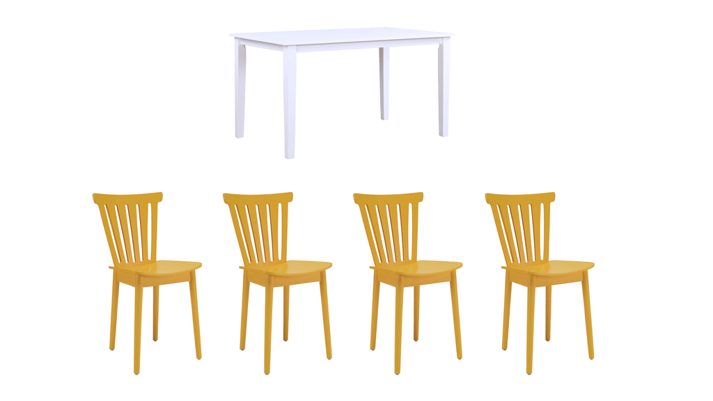 JUEGO DE COMEDOR PEKIN MESA 1.20 + 4 SILLAS CON VARIEDAD DE COLORES JUEGO DE COMEDOR PEKIN MESA 1.20 + 4 SILLAS CON VARIEDAD DE COLORES