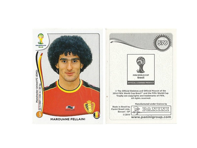 Panini 576 Marouane Fellaini Belgien FIFA WM 2014 Brasilien