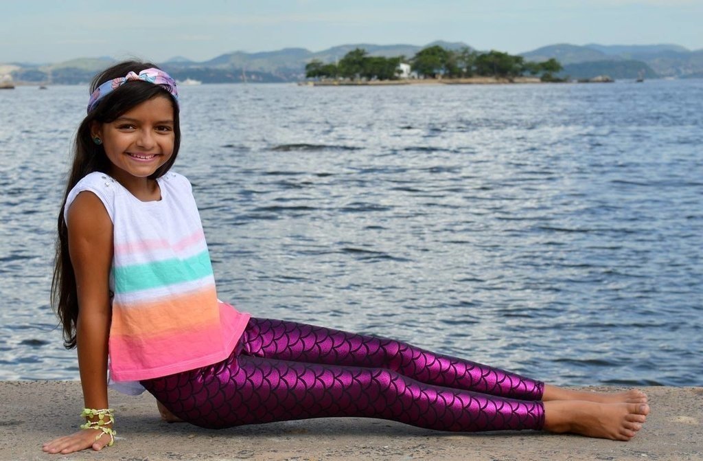 legging sereia infantil