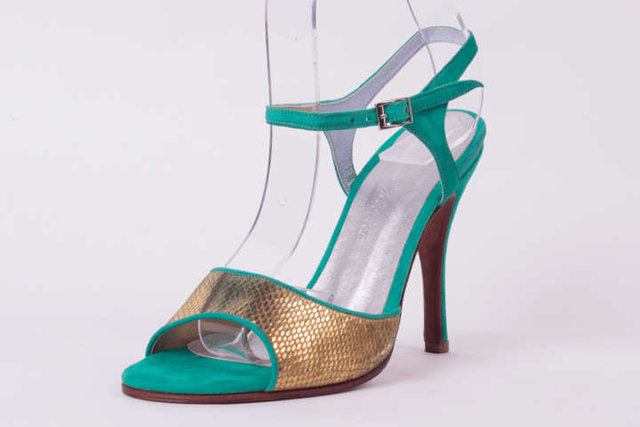 Arte DeColibries Tango Shoes, model Green Eli 3.75. Arte DeColibries Tango Shoes, model Green Eli 3.75.