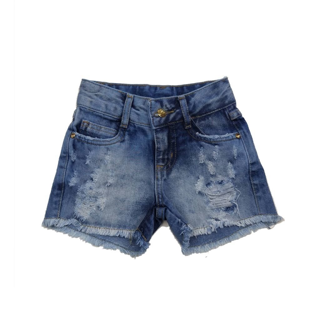 bermuda jeans feminina infantil