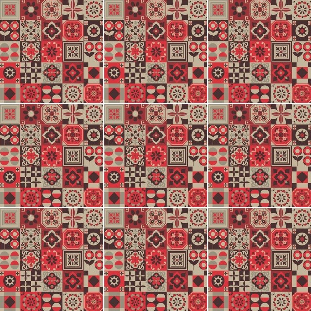 Adesivo de azulejo Mosaico Vermelho Adesivo De Parede Filtro Dos Sonhos ~ Adesivo de azulejo Mosaico Vermelho