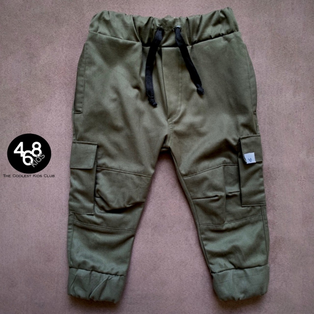 calça infantil verde militar