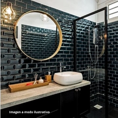 Azulejo Subway Biselado Negro 7.5 cm x 15 cm