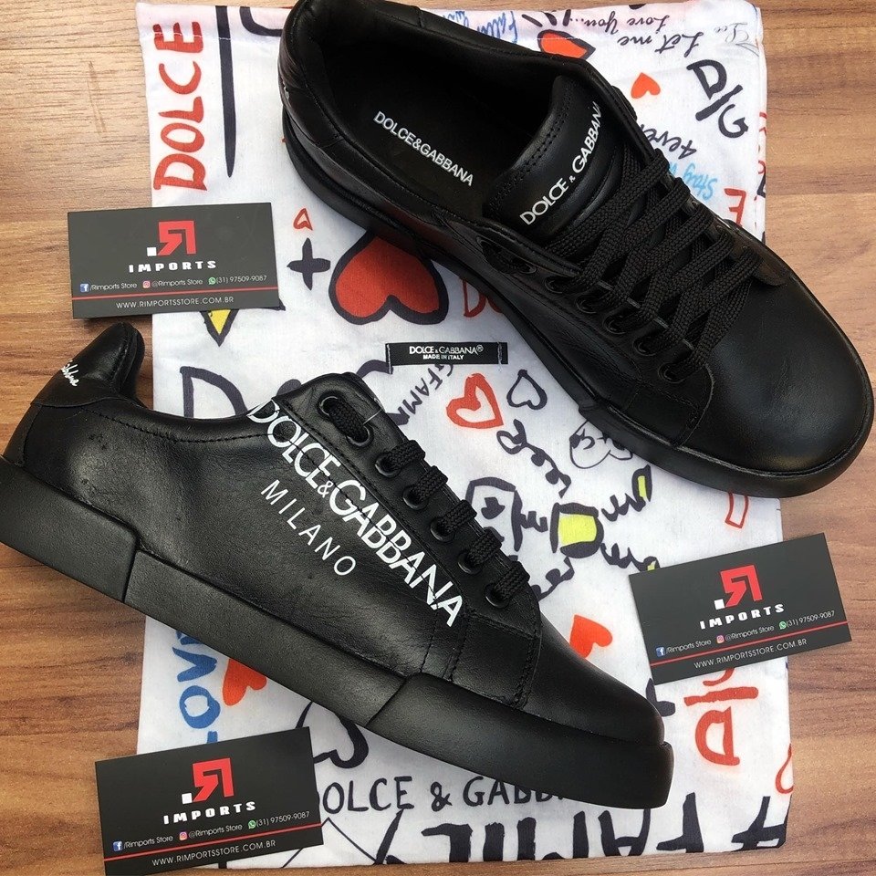 dolce gabbana tenis preto