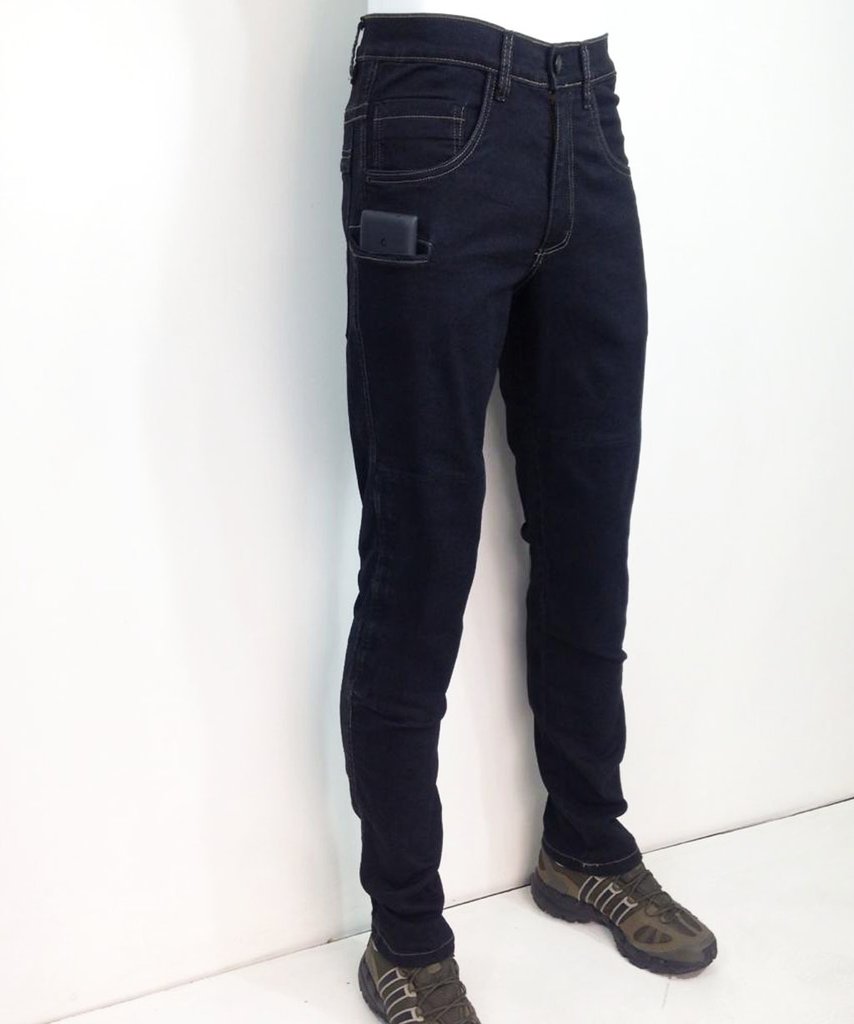 Calça Jeans Black Masculino Proteção Moto Joelheira Quadril