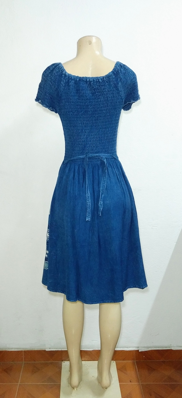 vestido indiano azul