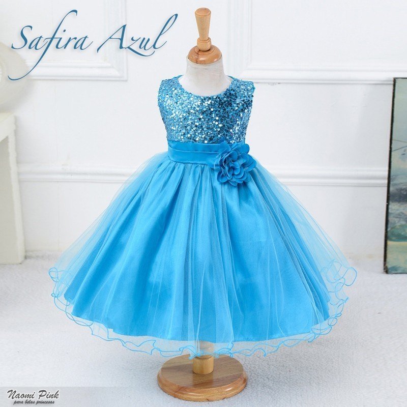 vestido azul safira