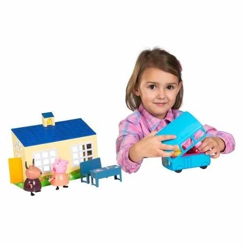 Y Escuela Bus School Peppa Pig Playset Original lF1KJTc3