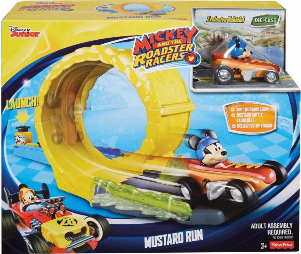 pista de mickey mouse sobre ruedas