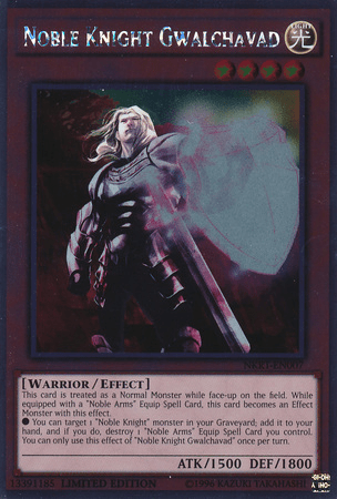NKRT-EN005 Ignoble Knight of Black Laundsallyn Platinum Rare Limited Ed Yu-Gi-Oh