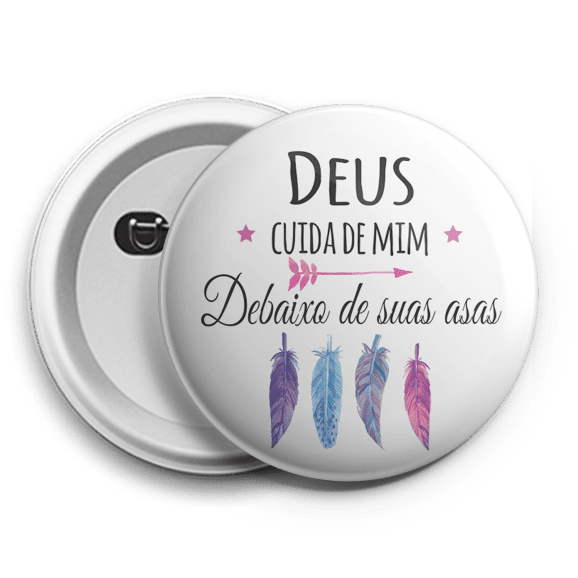 botton deus cuida de mim bt14 alleluia store