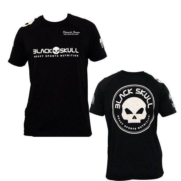 camiseta black skull dry fit