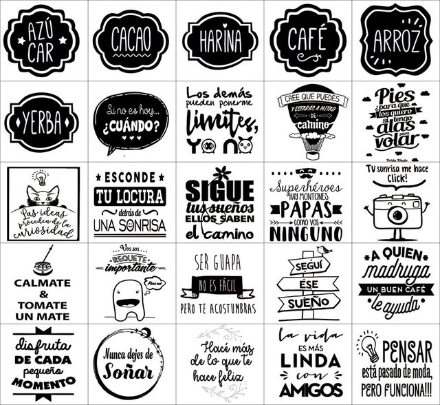 Etiquetas para frascos, frascos personalizados