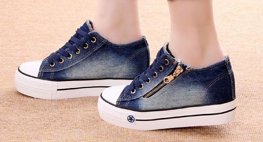 tenis em jeans feminino