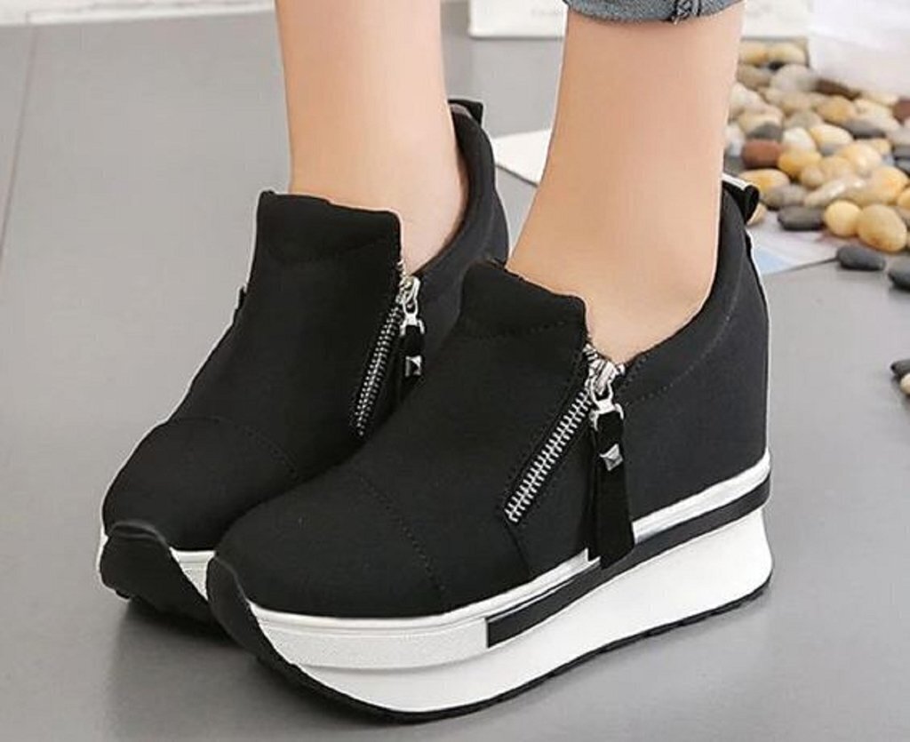 tenis com ziper feminino