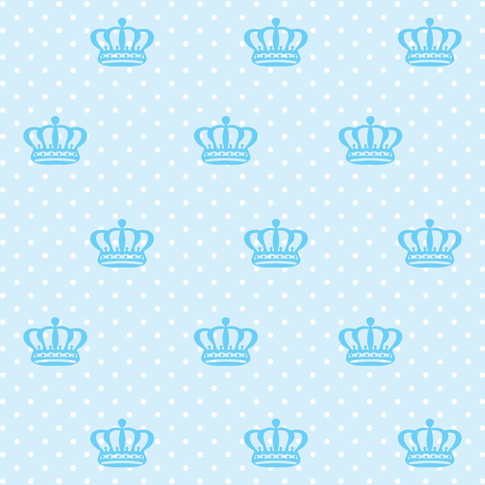 Papel Parede Ursinhos Fundo Azul Bebê Vinil no Elo7 | B.SHOP DECOR (D4648C)