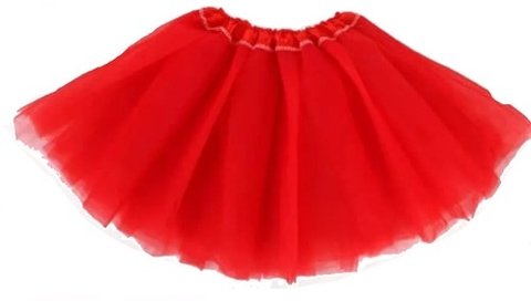 saia da minnie vermelha de tule