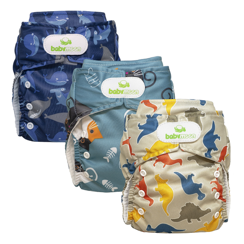 PACK ECOPAÑAL ABSORBENTE INTERCAMBIABLE ESTAMPADO  X 3 UNIDADES / UNITALLA DE 0 A 30 MESES