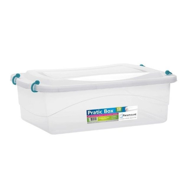 BOX PRATIC COM TRAVAS PARAMOUNT 10L CÓDIGO 150 (7898902241507)