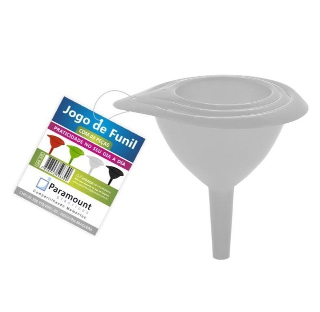 JOGO DE FUNIL PARAMOUNT C/3UN. CÓDIGO 336 (7898943596390)