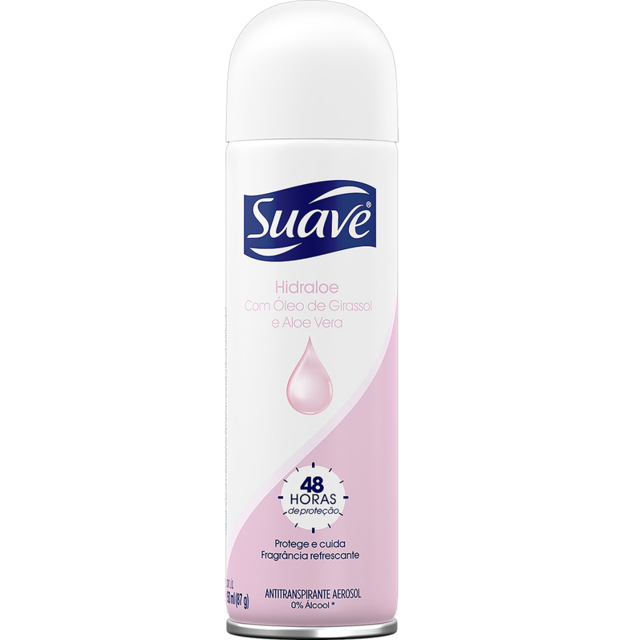 DESODORANTE AEROSOL SUAVE 150ML HIDRALOE (7891150066816)
