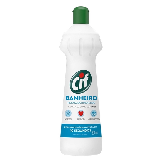 LIMPADOR CIF ULTRA RÁPIDO HIGIENIZADOR PROFUNDO BANHEIRO 500ML SPRAY (7891150071667)