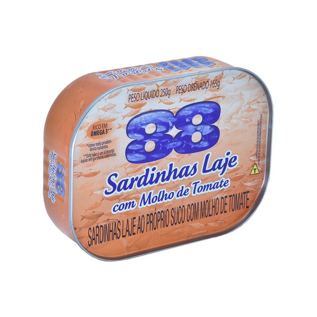 SARDINHA 88 250G LAJE MOLHO DE TOMATE (7891167023154)