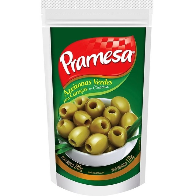AZEITONA PRAMESA 120G SACHÊ SEM CAROÇO (7898556010030)