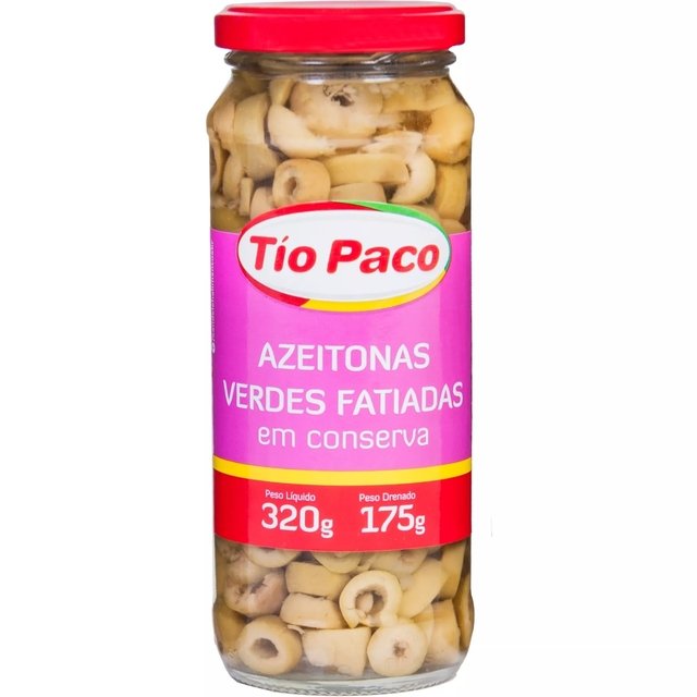 AZEITONA TIO PACO FATIADA 175G (7898174850445)