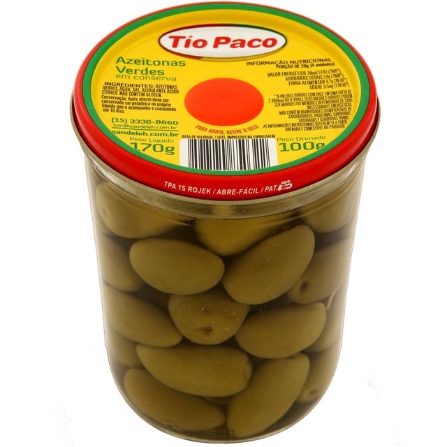 AZEITONA TIO PACO VERDE 100G (7898174850322)
