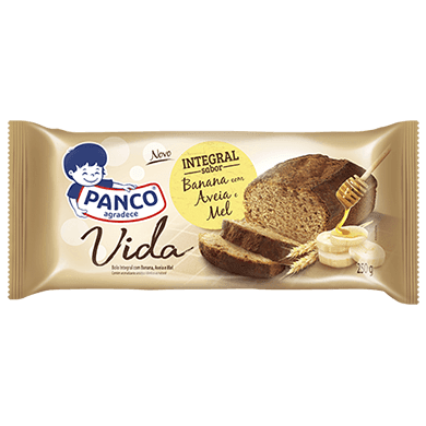BOLO PANCO 250G VIDA INTEGRAL BANANA AVEIA E MEL (7891203063403)
