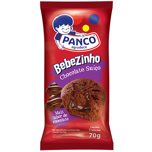 BOLO PANCO BEBÊZINHO 70G CHOCOLATE SUÍÇO (7891203059475)
