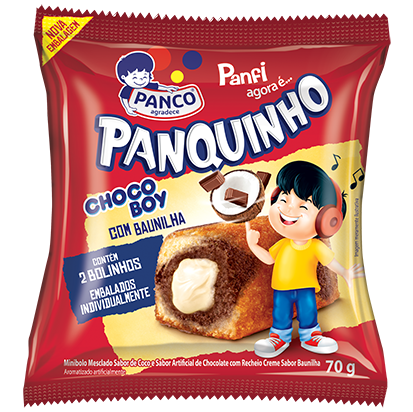 BOLO PANCO PANQUINHO 70G CHOCO BOY COM BAUNILHA (7891203059390)