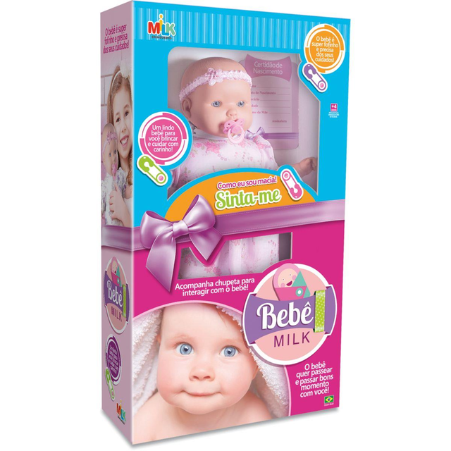 BONECA BEBE MILK 48CM REF.0345 (7898283853450)