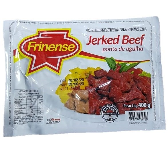 CARNE JERKED BEEF PONTA DE AGULHA FRINENSE 400G (7898044481106)
