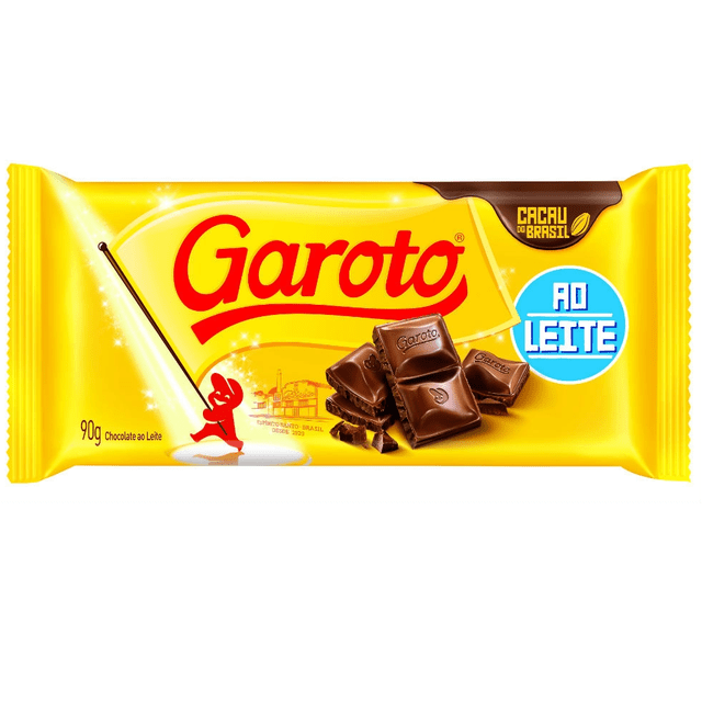 CHOCOLATE GAROTO 90G AO LEITE (7891008168884)