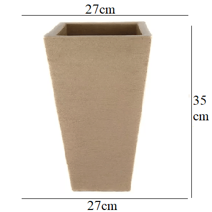 VASO BELLAS ARTES COLUNA QUADRADA POLIETILENO P BEGE 35X27X27 REF.22609 (7908052000548)