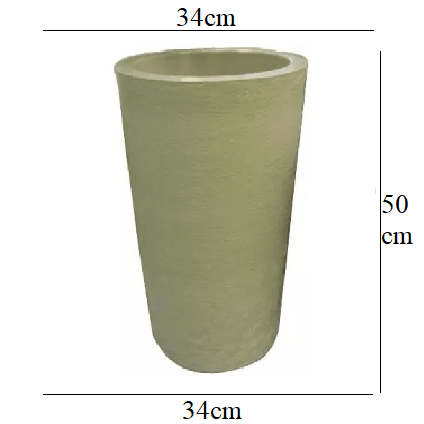 VASO BELLAS ARTES COLUNA REDONDA POLIETILENO M BEGE 50X34X34 REF.22652 (7908052003624)