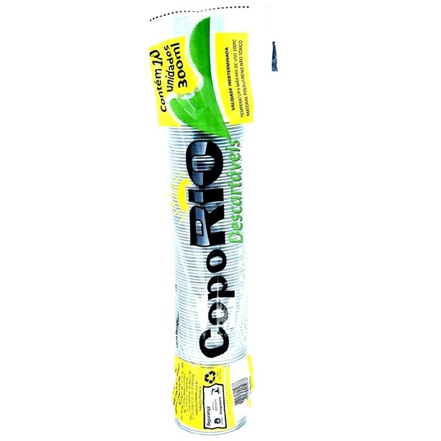 COPO DESCARTÁVEL COPO RIO 300ML C/100UN. TRANSPARE (7898959515040)