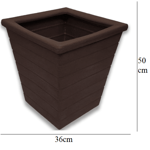 VASO BELLAS ARTES DEGRAU POLIETILENO M MARROM 50X36X36 REF.21346 (7908052000463)