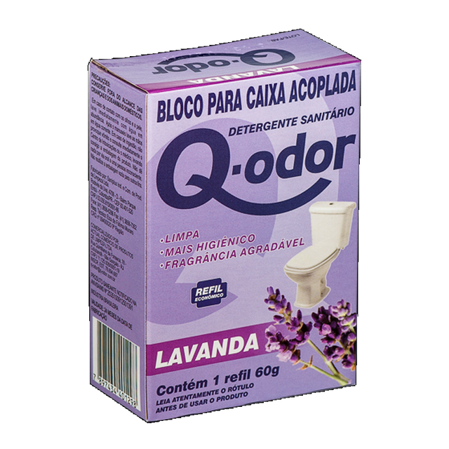 DESINFETANTE BLOCO SANITÁRIA Q-ODOR P/CAIXA AC.LAVANDA (7897434401298)