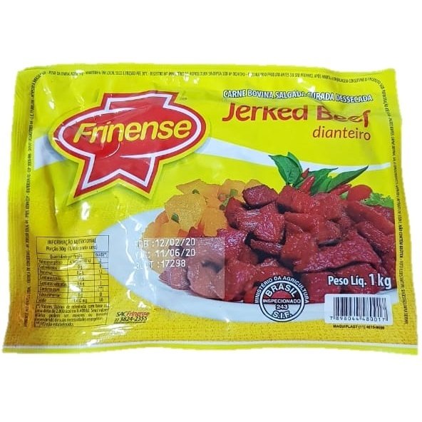 CARNE JERKED BEEF DIANTEIRO FRINENSE 1KG (7898044480017)