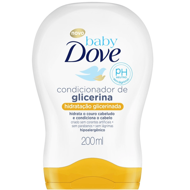 CONDICIONADOR DOVE BABY 200ML HIDRATAÇÃO GLICERINADA HIPOALERGÊNICO (7891150065314)