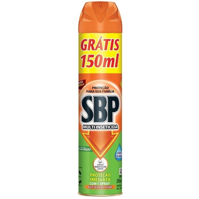 INSETICIDA AEROSOL SBP MULTI 300ML GRÁTIS 150ML ÓLEO EUCALÍ (7891035024993)